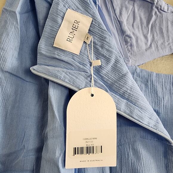 NWT Rumer The Label Camille Light Blue Cut Out Mini Dress XS - Picture 14 of 15